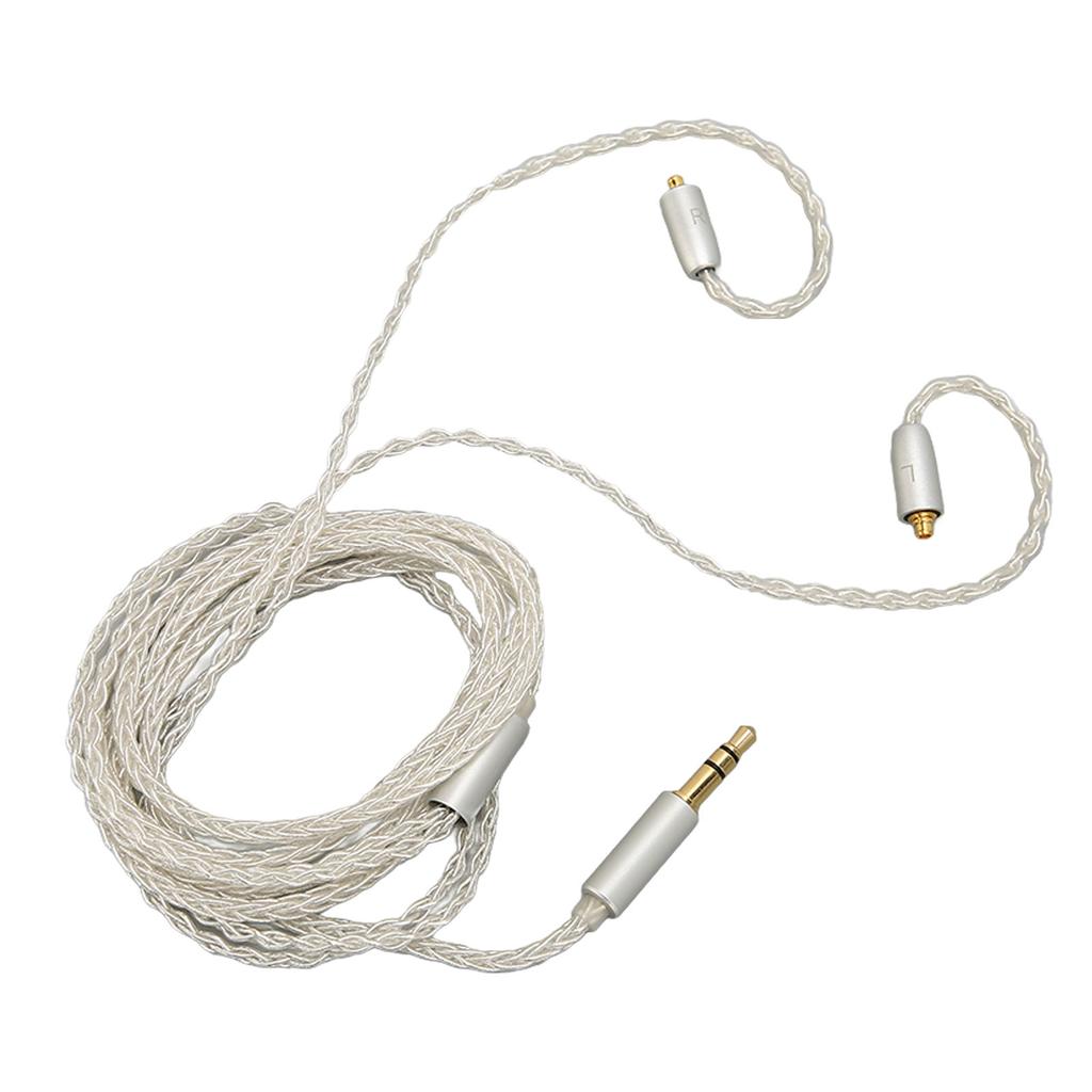 Silver Plated Copper Headphone Cable Replacement 8 Stranded Braiding Headphone Sound Cable for