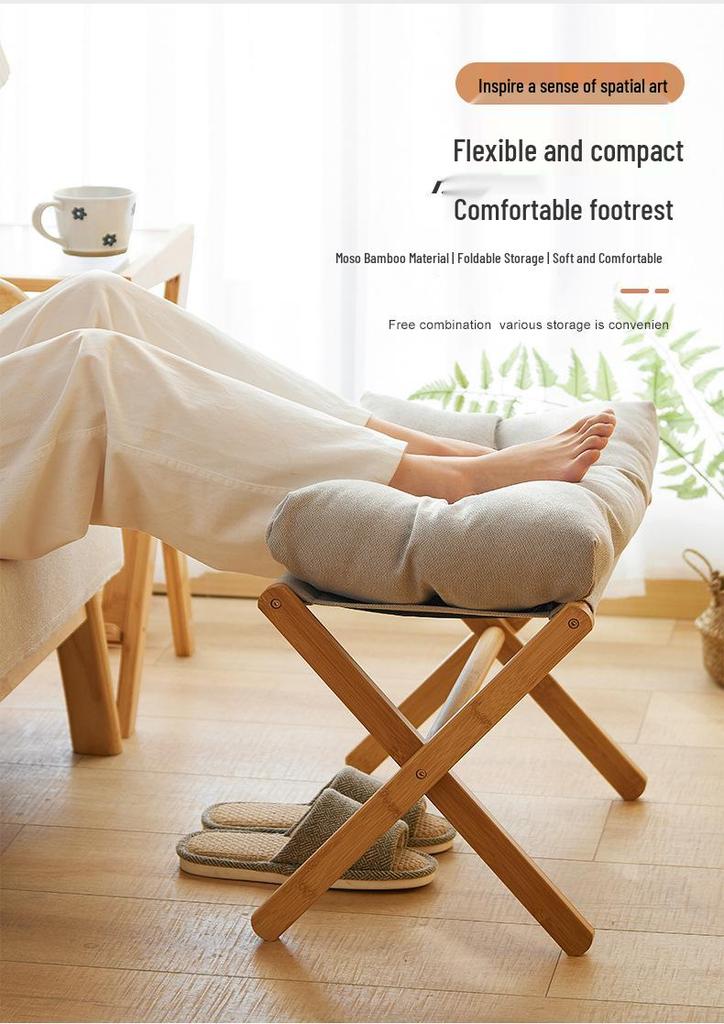 Multi-Use Footrest: Sofa, Office, Nap & Leg Stool Foot Mat