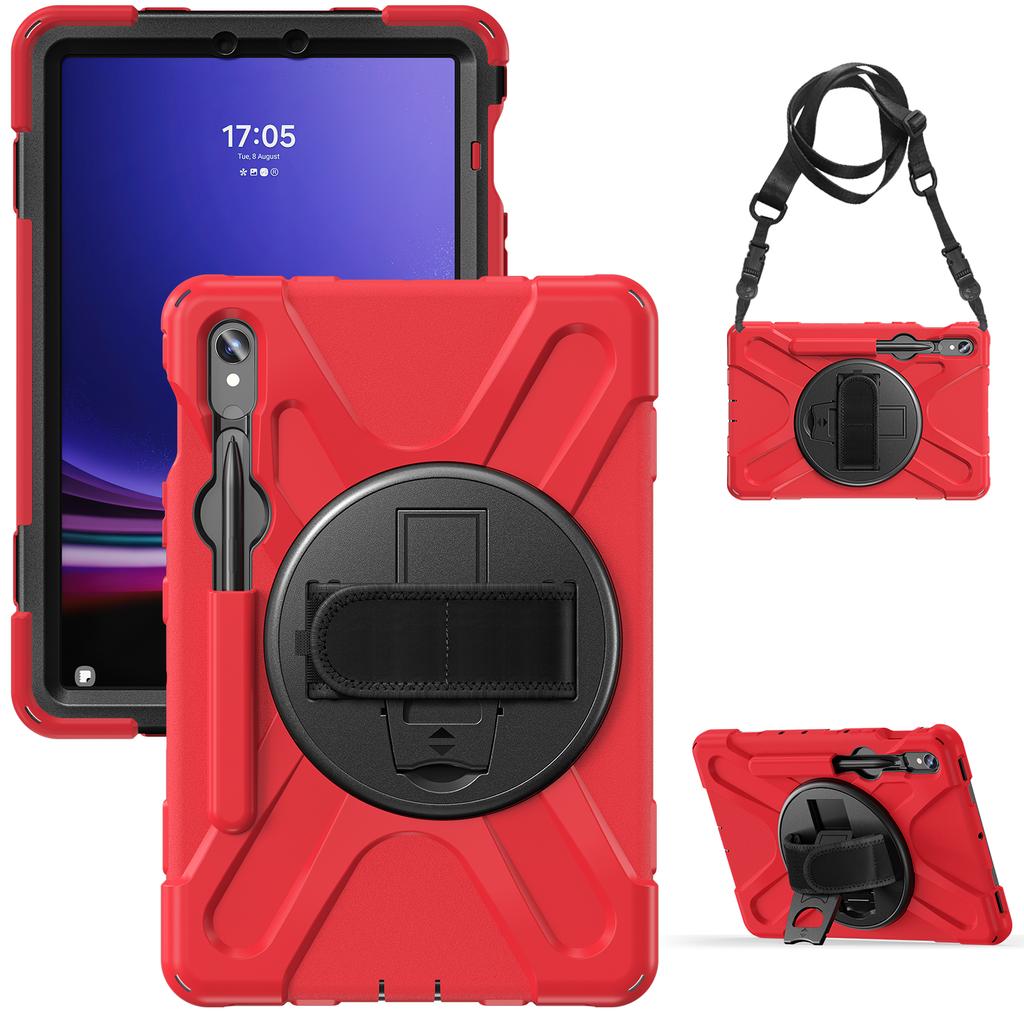 Rugged Case Universal For Galaxy Tab S10 Lite S9 FE S8 S7 SM-X400 X406 X520 X526 X510 516 X710 716 X700 706 T870 875 Stand Cover