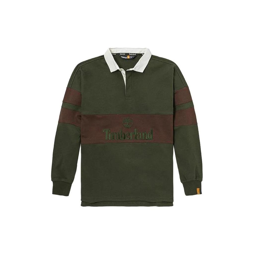 Timberland Polo Shirts Unisex Luggage Bag Green Polo Collar Moderate Straight Fit (Unisex) Polo Shirts A5UTF U31