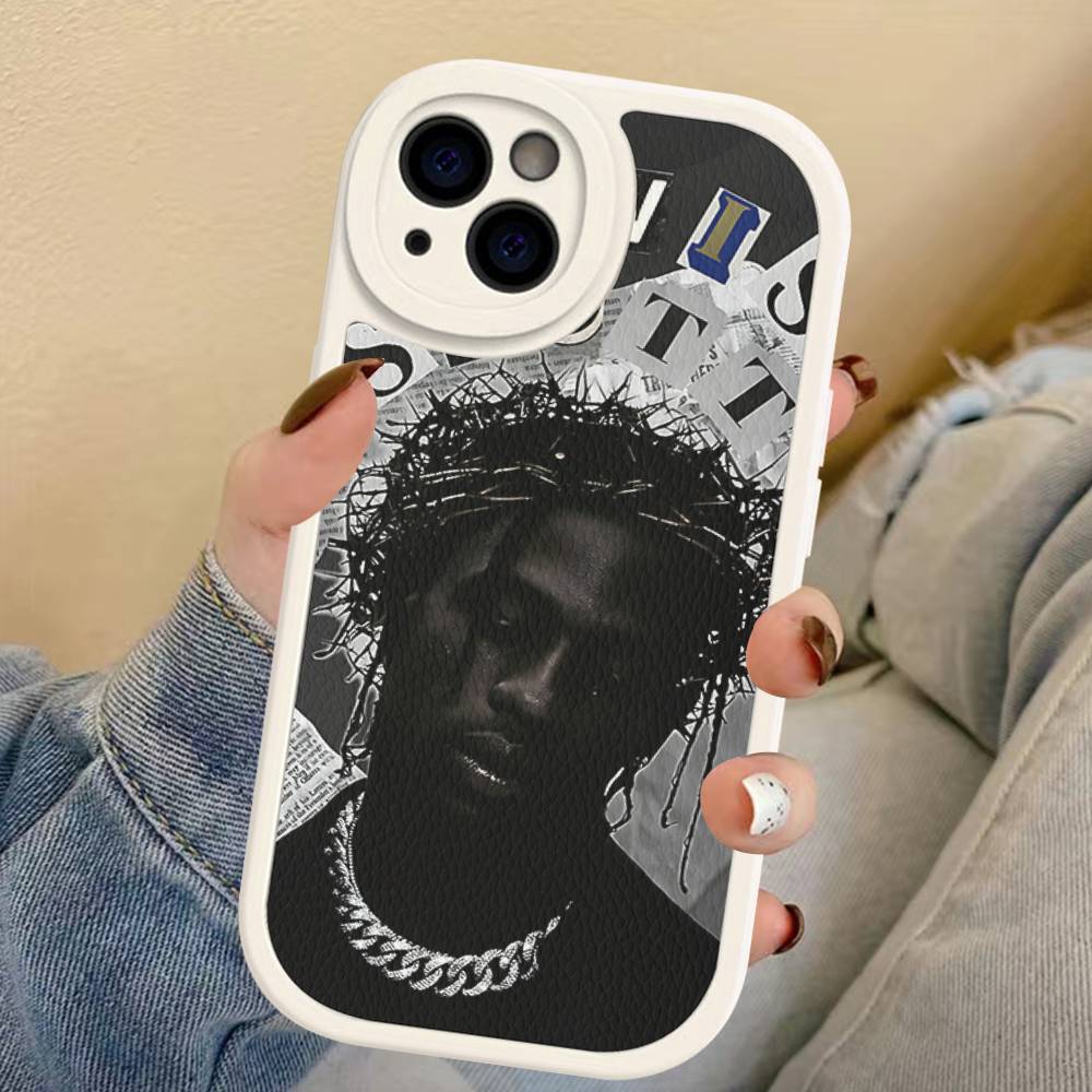 T-Travis S-ScottS Singer Phone Case For IPhone 16 15 14 13 12 11 Pro Max Plus 16E Soft Leather Cover