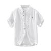High-End Pure Linen Shirts for Men, Short-Sleeved Printed Tops, Summer Thin Breathable Cotton-Linen Shirts