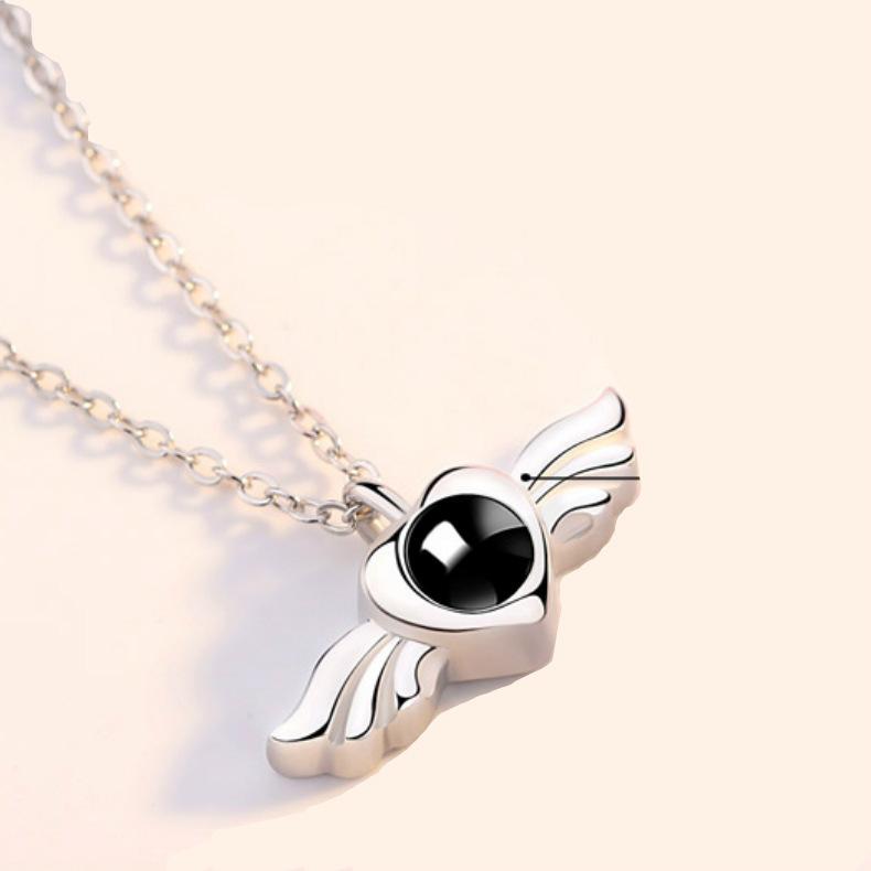 Flügel Anhänger Schlüsselbeinkette Zum Schutz der Liebe Klein Frisch Luxus Neuer Stil