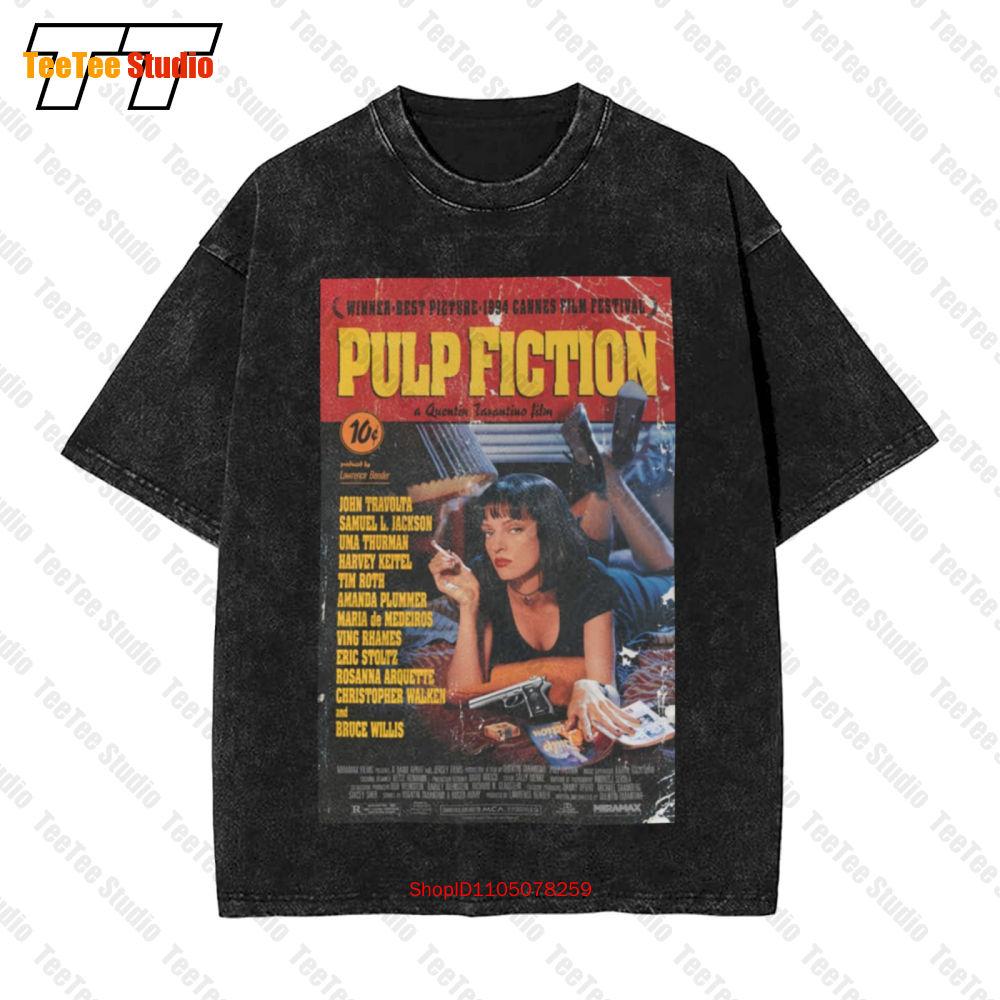 Cool Pulp Fiction Movie Poster Vintage Oversized TShirt SXDY S