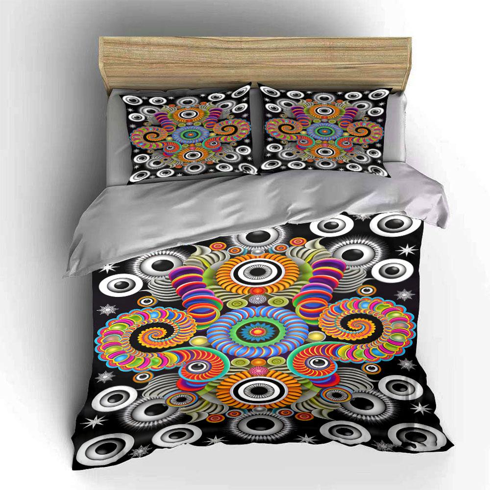 Colorful Spirals and Circles. Bedding Sets Duvet Cover Sets Duvet Covers Pillowcases(1 * Duvet Cover 2 * Pillowcases, Without Duvet Insert)