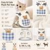Warm Fleece Bichon Frise Vest Plush Fabric Dog Clothes Jacket Cat Vest  for Autumn and Winter Wear