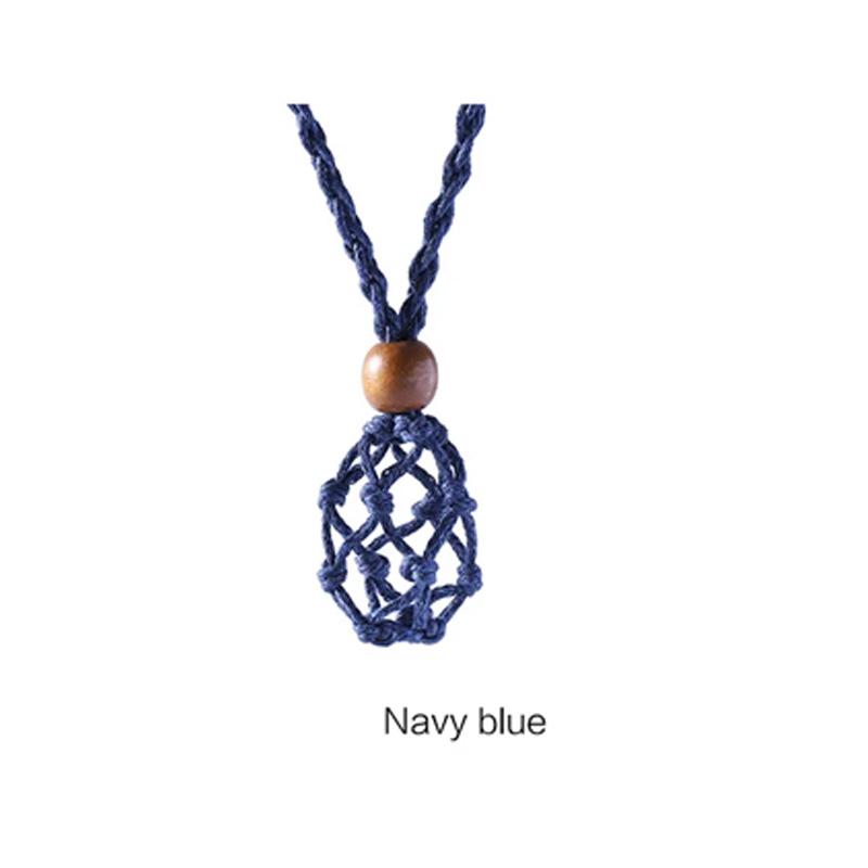 

Lucky Stone Storage Rope Bag DIY Necklace Cord Empty Meditation Stone Holder Net Rope Ornament Cord Zircon Making Accessories