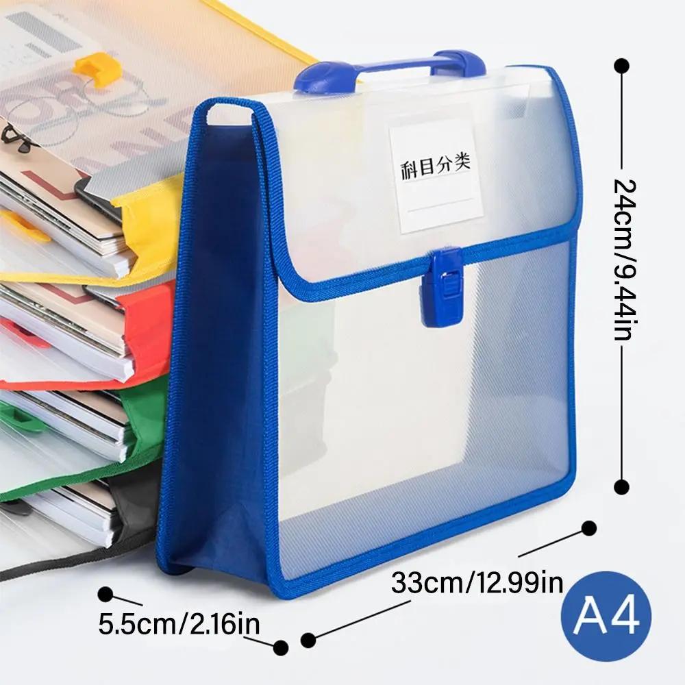 A4 Transparent File Bag-Waterproof Thickened Organizer,Large Capacity Storage for Office Documents & Student Test Paper/Textbook
