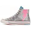 Chuck 70 Hi 'Pride Shimmering Silver' (Unisex) Silver / Egret / Gnarly Blue Canvas Shoes 165723C