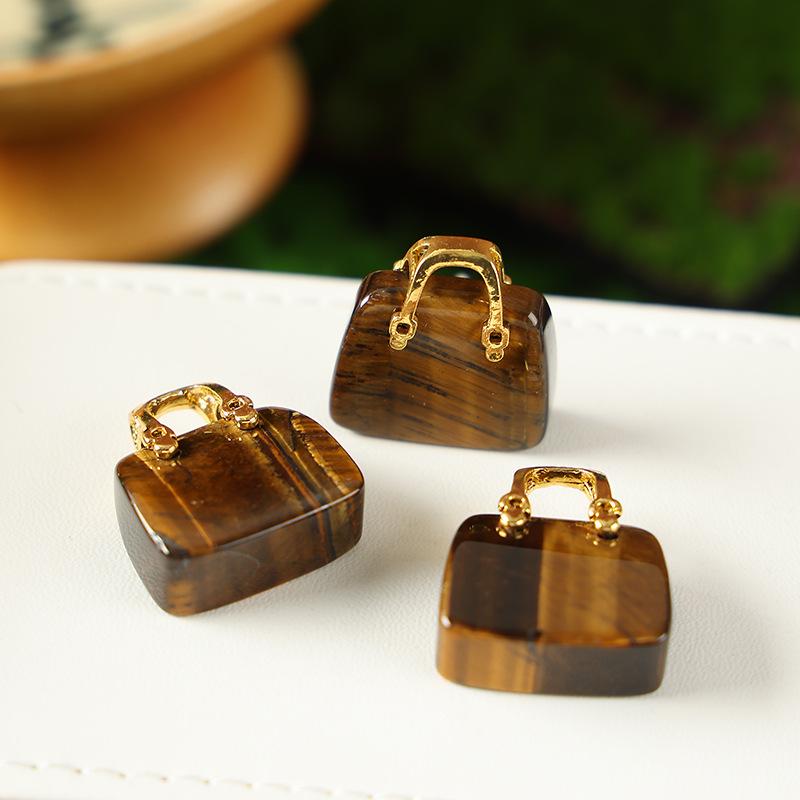 Amethyst & Rose Quartz Crystal Pendant Handbag Decoration