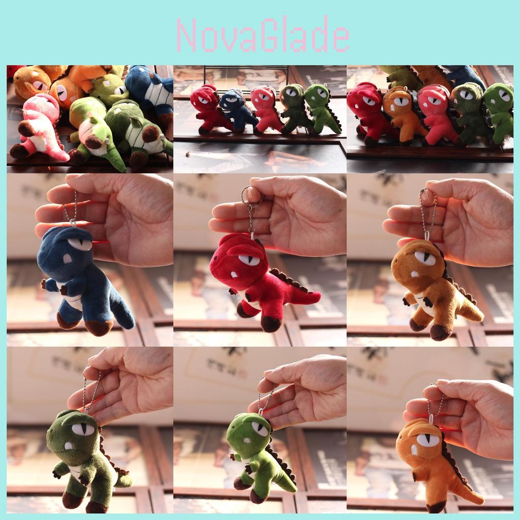 Adorable Plush Dinosaur Keychain Soft Stuffed Toy Mini T-rex Cute Doll 12cm