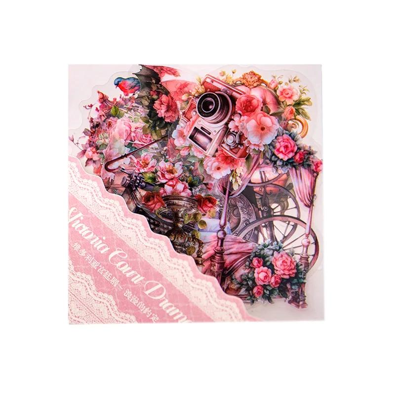 10Pcs Victoria'S Palace Transparent Stickers Retro Romantic Princess House Diy Craft Scrapbooking Junk Journal Landscape Collage