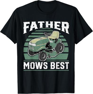 Tata Kosi Najlepiej Zabawna Kosiarka Samojezdna Retro Koszenie Prezent dla Taty T-Shirt