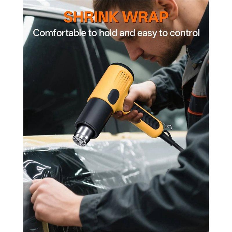A84E-1600W Hot Air Blower:2 Temp Settings,4 Nozzles,Overheat Protection-For Shrink Tubing,Wrap,Crafting,Resin&DIY US-Plug
