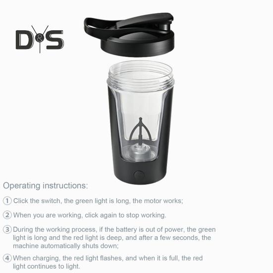 Elektrikli Shaker Şişe BPA İçermeyen Karıştırıcı Bardak 450ml USB Şarj Edilebilir Protein Shaker Bardakları Antrenmanlar ve Açık Hava Aktiviteleri için