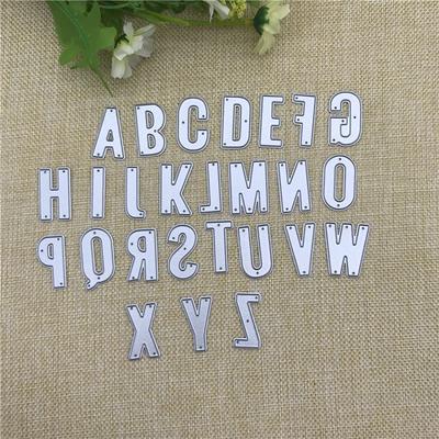 26 pz/Set Alfabeto Lettera Metallo Fustelle Stencil Scrapbooking Album Carte di Carta Artigianato Decorativo Fustella