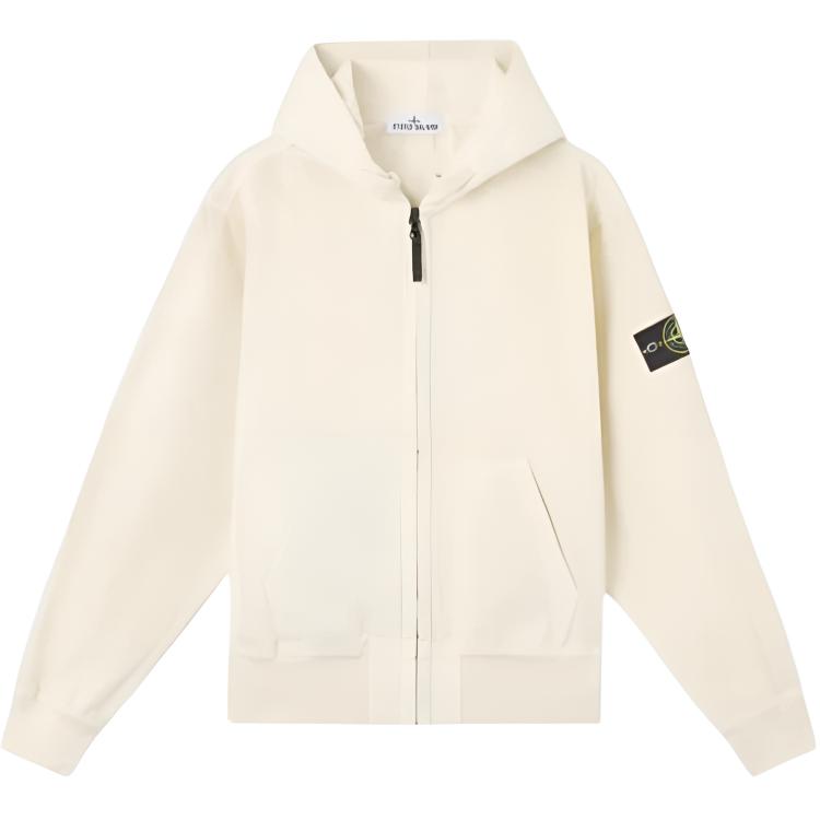 Stone Island Effen Kleur Rits-Up Capuchon Lange Mouwen Losse Sweater Heren sweater K2S156100017S0184-V0193 XL