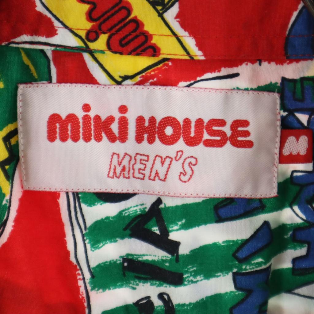 mikihouse made in Japan Overall handle Short sleeve Open collar shirt M Men's Used
