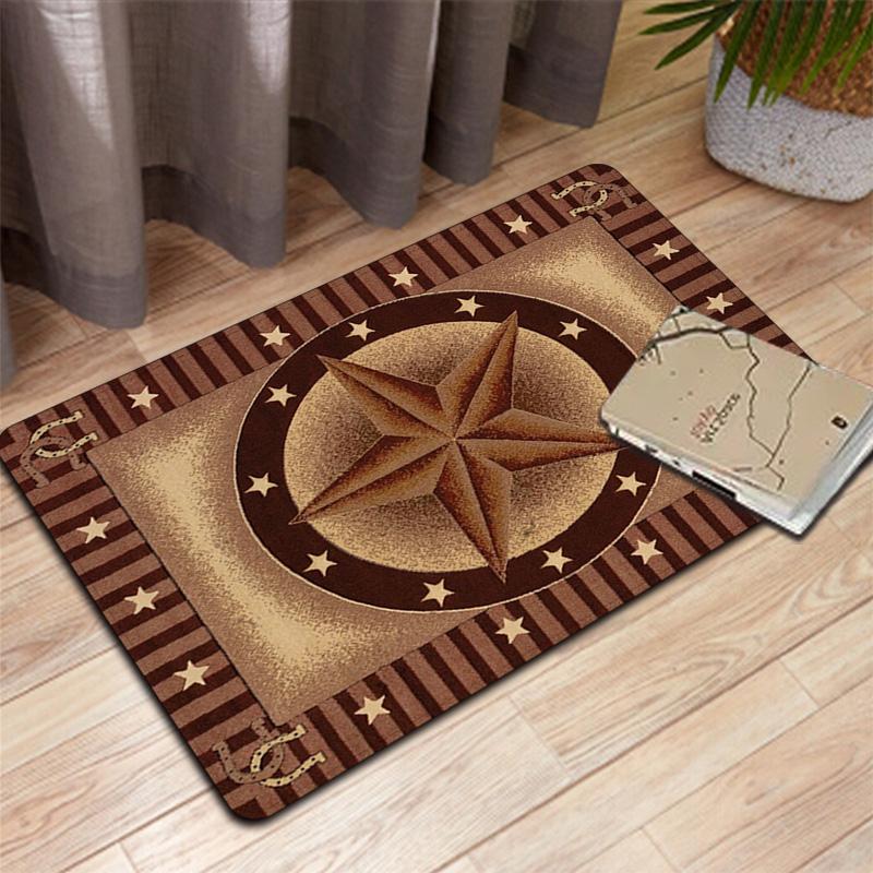 Brown five-pointed star Rug Floor Mat for Living Room or Bedroom Soft and Comfortable Carpet a Gift for Birthday and Holiday.MFF0918636