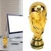 Gold Cup Replica Trophy 2022 World Soccer Award Trophy for Family Decoration Football Fan Gift 13cm Solid