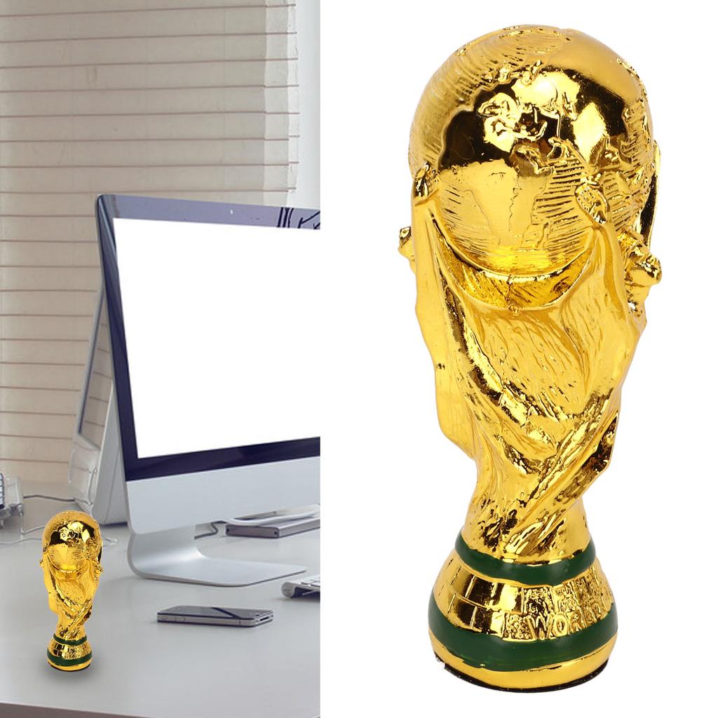 Gold Cup Replica Trophy 2022 World Soccer Award Trophy for Family Decoration Football Fan Gift 13cm Solid