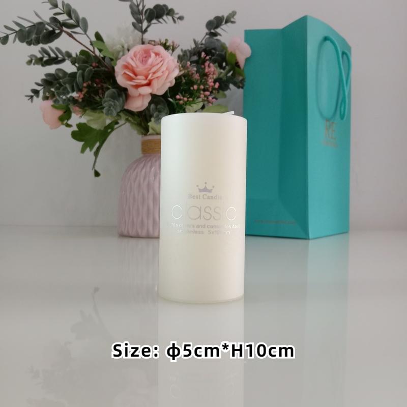 Scentedless Ivory white Pillar Candles for Emergency Household Candles for Praying Several Sizes Optional Home Decor
