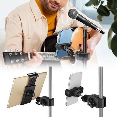 360-Degree Rotable Phone Holder 1/4 Thread Microphone Stand NEW Swivel Mount  Podcasting