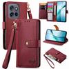 For Motorola Edge 50 Neo 5G/Moto S50 5G/Thinkphone 25 5G Case RFID Blocking Zipper Pocket Leather Wallet Phone Cover