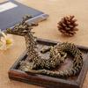 3D Dragon Statue Ornament Creative Brass Moveable Body Joints Lucky Dragon Figurines Home Office Room Decoration Gift