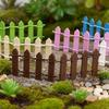 Mini Wooden Picket Fence Multicolor Micro Landscape Decor Fairy Garden & Dollhouse DIY Barrier Miniature Garden Accessory