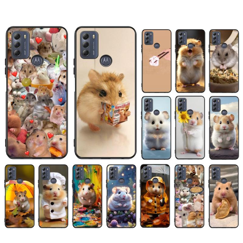 Cute Hamster Phone Case For Moto G84 G04 G22 G31 G32 G42 G52 G10 G20 G30 G60 G13 G14 G50 G100 G73 G23