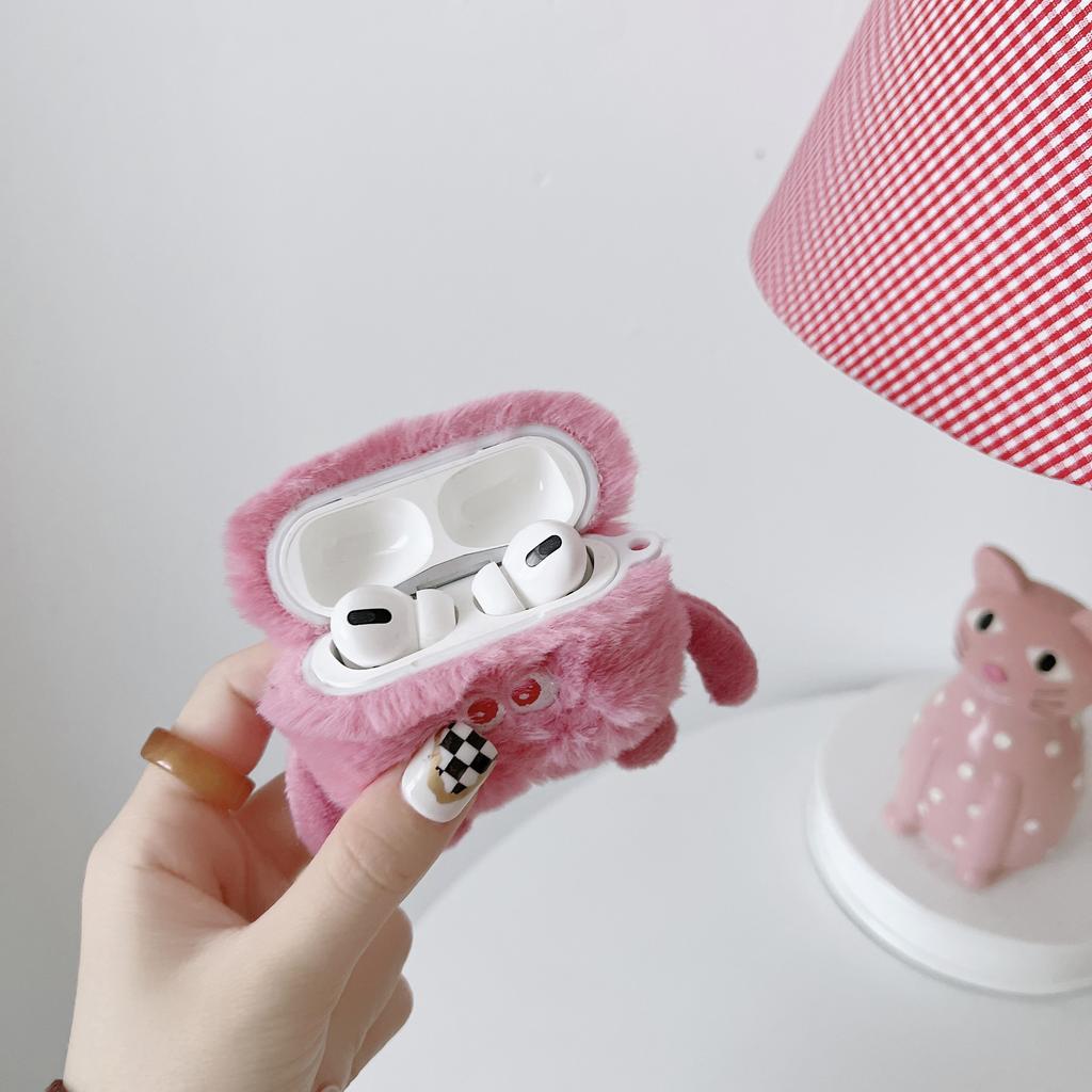 Plush cartoon big eye boy for Apple AirPods Pro1/1/1 generation earphone case protective soft case