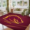 Brisbane Broncos Design Crystal Velvet Rug Soft Decorative Mat for Bedroom Entrance