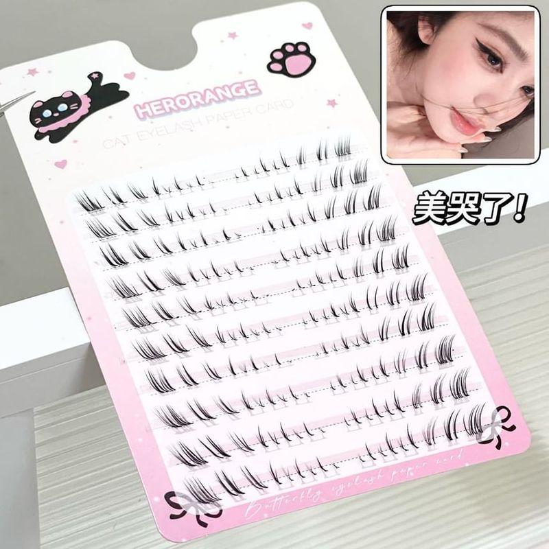 LuxeFlutter - Natural Fox Eye Cluster Low False Eyelashes