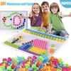 Children Puzzle Kids Peg Board 295 Pegs Early Educational Toys Creative Mosaic B