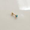 LUNNE 14k Turquoise Gemstone Piercing (14k Gold) (Bar Thickness 1mm) #PIB06