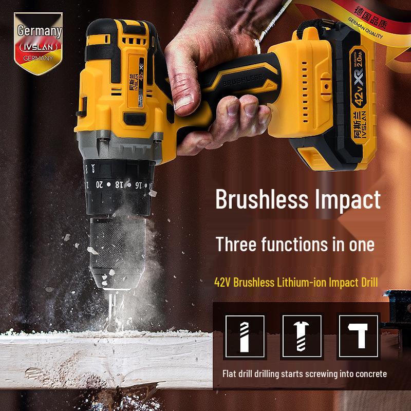 Aslan 13mm High-Power Brushless Cordless Impact Drill