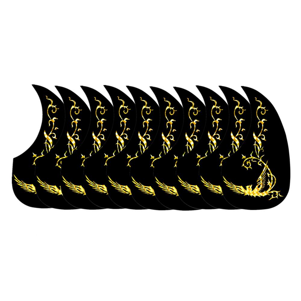 

10 шт. 40/41 дюймов ПВХ материал акустическая гитара пикгард патч резонаторное отверстие золотой/чёрный