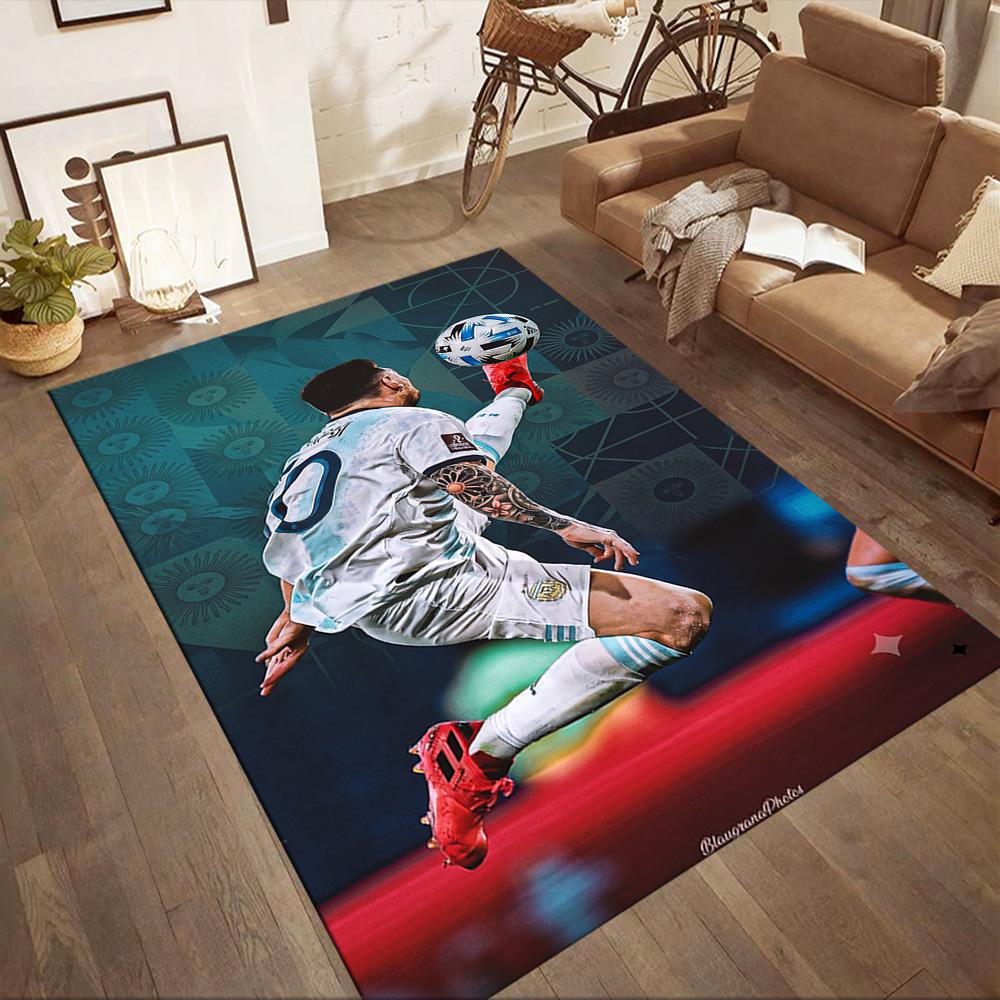 Messi 158 Area Rug Perfect for Game Room Study Room Outdoor Living Rooms Anti-slip Rug Decorate Offices Perfect Gift for Women/Men