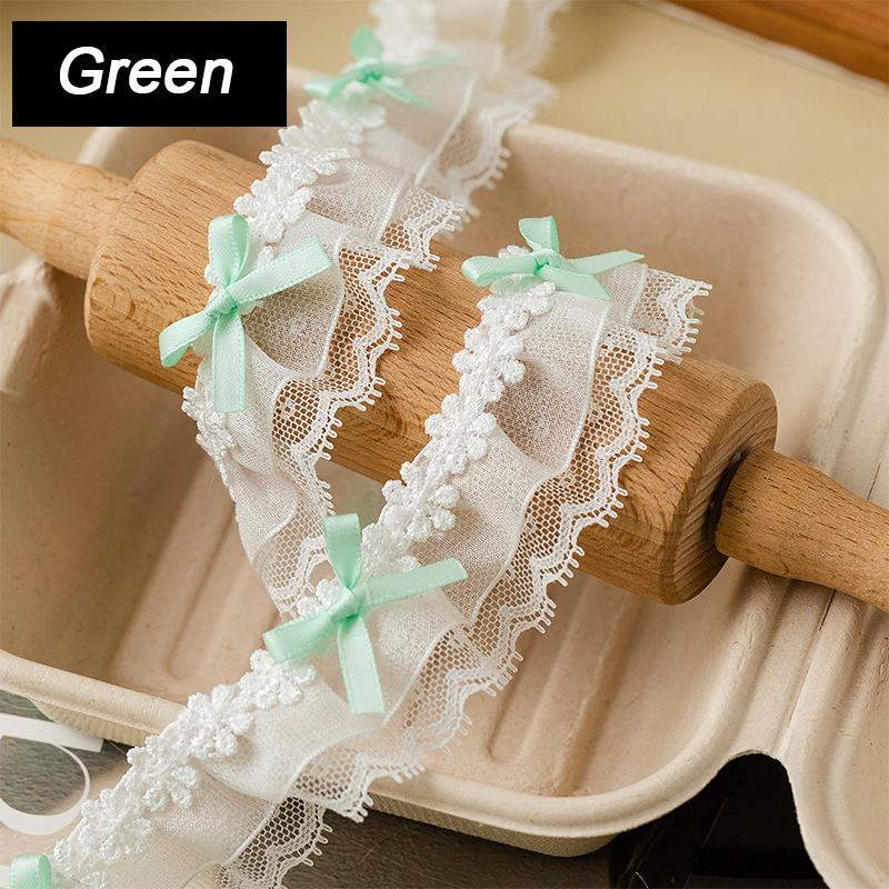 1yard Butterfly Knot Lace Embroidery Decorative Woven Tape Trim Ribbon Polyester Ribbon Fabric DIY Crafts Supply 3.8cm wide