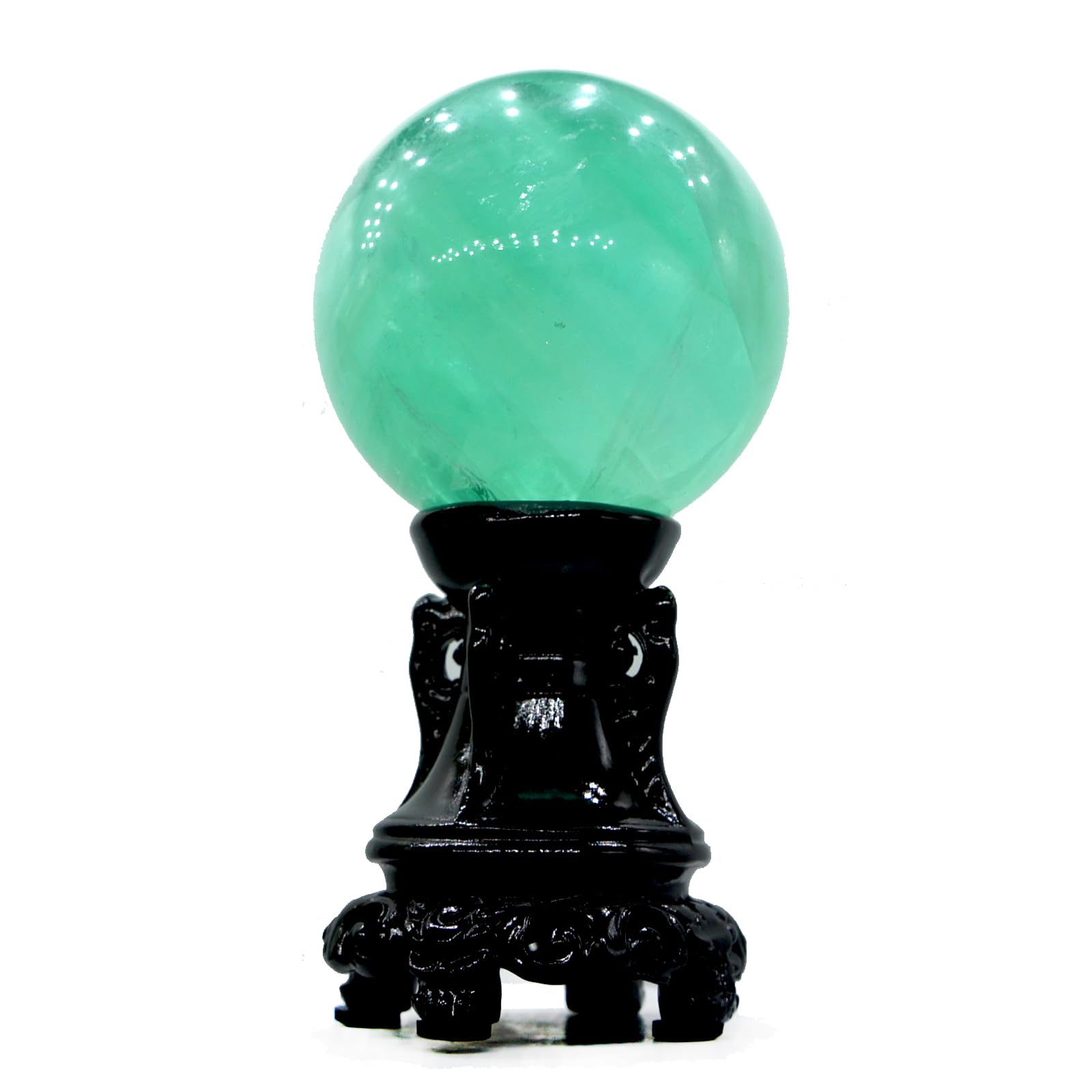 

Натуральный флюорит очень тщательно высокий диаметр вес с зеленым флюоритом красивый натуральный необработанный фэн хороший декоративный Новый подарок [TANAKA YA] шар, зелёный