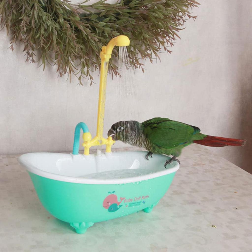 Bird Bathtub Parrot Bath Fountain Bird Parrot Bird Shower Bathing Tub Pet Pool Birdbath Bowl Pet Bird Bath Basin Parrot Basin