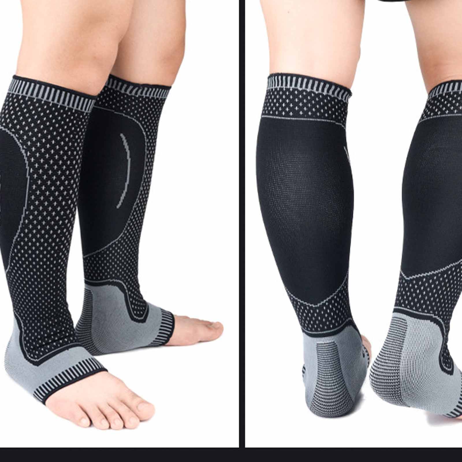Knitted Breathable Leg Guards – Lengthened, Pressure-Shrink Sports  for Basketball, Football & Mountain Climbing L
