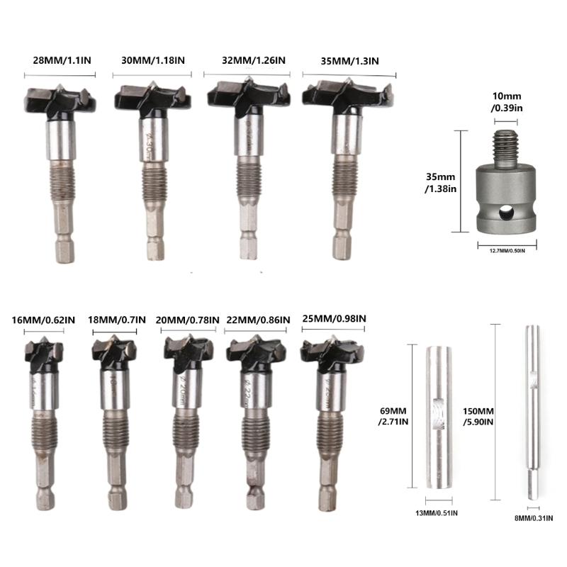 Professional Auger Opener Hole Drilling Tool Tungsten Carbide Boring Bit for Woodworkers and Craftsmen Home Improvement