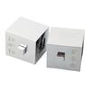 Set mit 2 quadratischen thermostatischen Duscharmatur-Griffknöpfen, kompatibel mit Badarmatur, Chrom-Finish, Ersatzgriffe