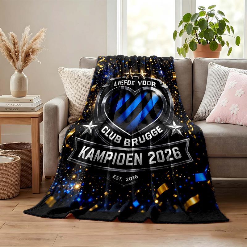 Club Brugge KV blanket Flannel Blanket Soft Cozy Plush Throw for Sofa Bed Lightweight Home Decoration