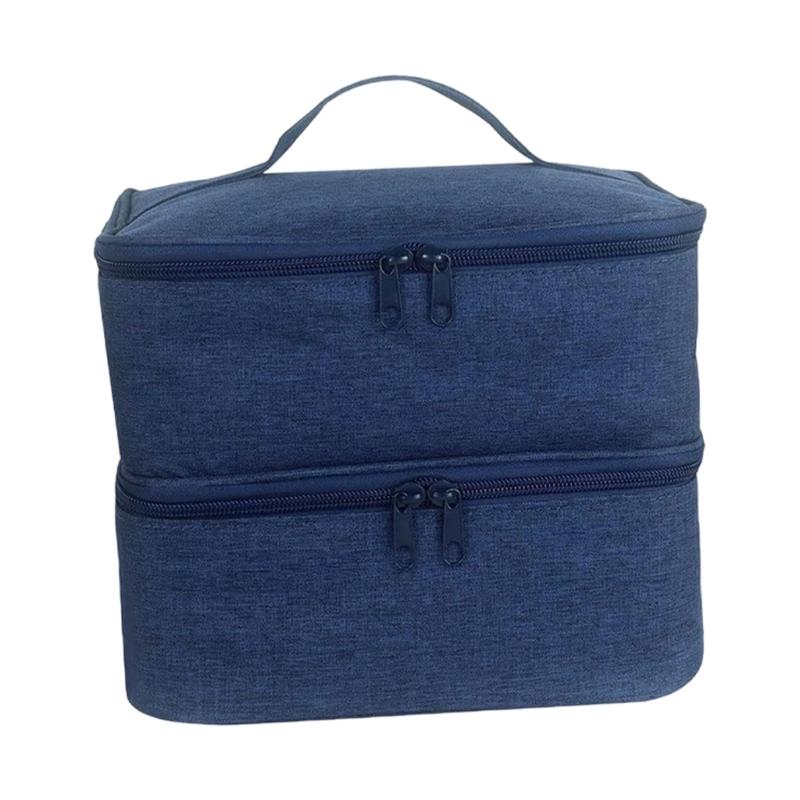 Large Compartment Nails Polish Storage Organizers With EVA Lined Interior Fit Bottles Polish Tool Lamp Travel Case