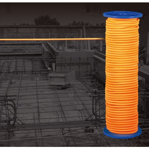 Shinwa Sokutei Rubber Water Line, Reel-Wound, Fluorescent Orange, 3mm, 30m, 79031