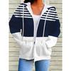Woman Sweatshirts Simple Gradient Print Long Sleeves Zip Hoodie Autumn Casual Drawstring Design Fashion Women's Hoodie