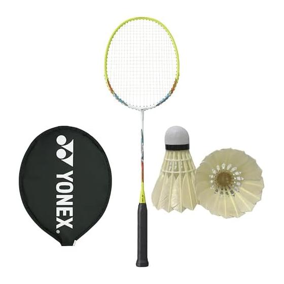 Badminton racket set with shuttle for beginners practice training waterfowl standard Yonex case gut tensioned MP2